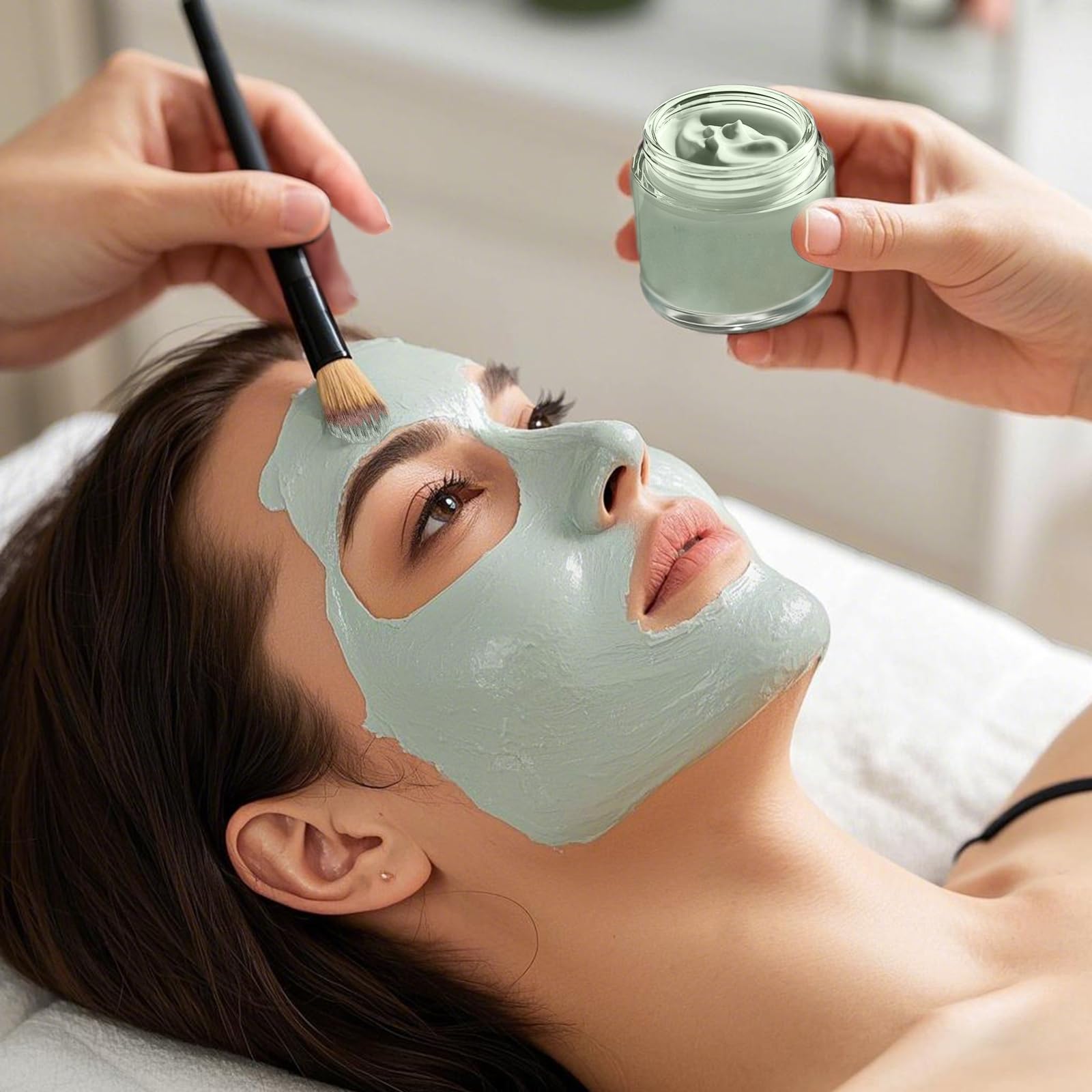 UPBUD Barattoli in vetro trasparente da 60 ml con coperchio, confezione da 24 contenitori per cosmetici a tenuta stagna, con rivestimento interno, bocca larga e liscia, sigillabili per creme, lozioni