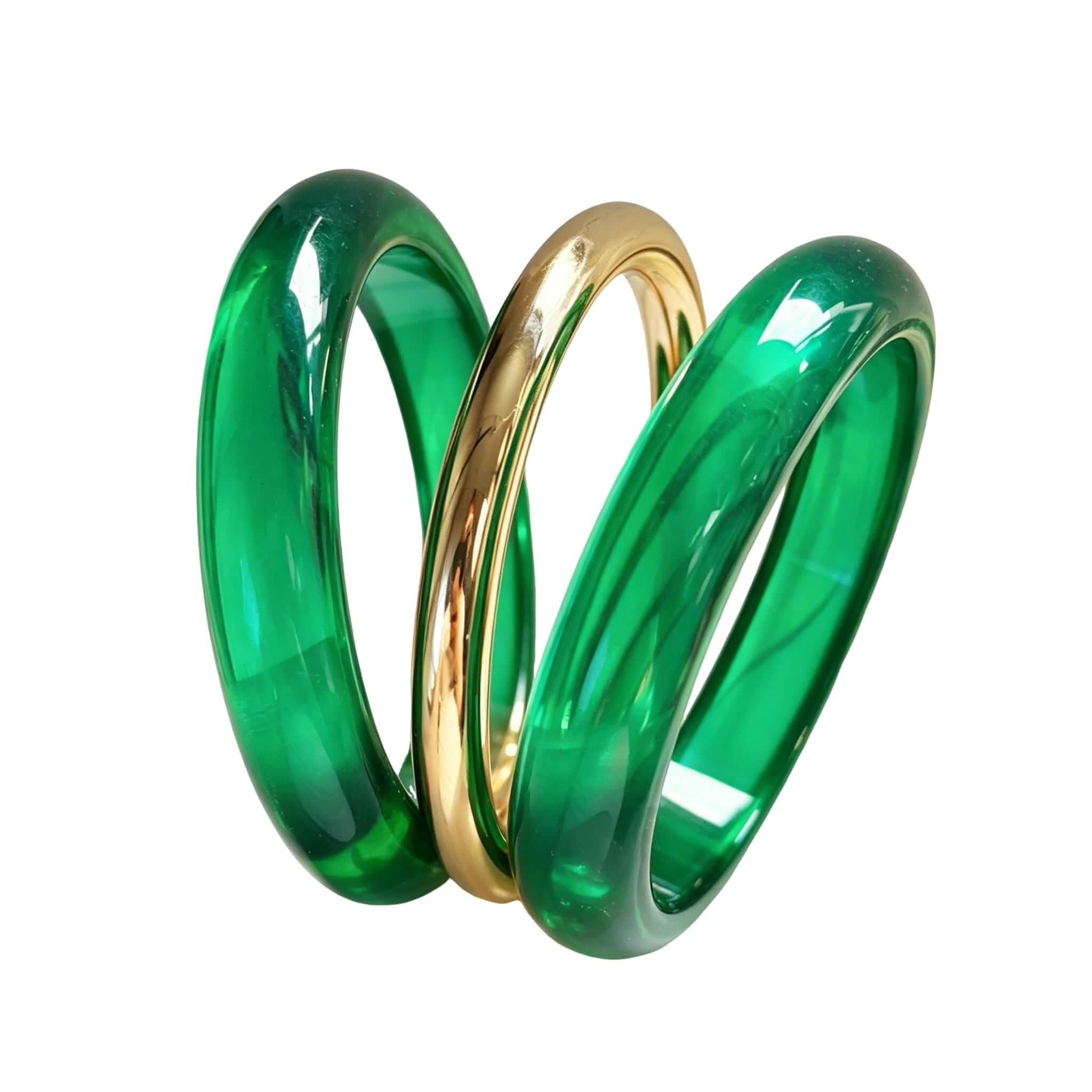 Caiyao 3Pcs Colorful Irregular Resin Stackable Bangles Bracelets Set Minimalist Chunky Acrylic Gold Acetate Geometric Round Wristbands Statement Bracelet for Women Fashion Party Wedding Jewelry Gifts