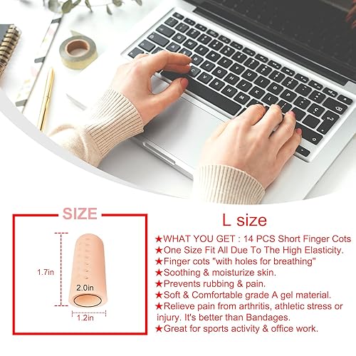 Miniatura 5 de Cunas de gel para dedos, protectores de dedos con agujero, vendaje transpirable para dedos, guantes de dedos, cubiertas de silicona para eccema de