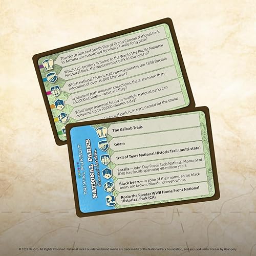 Miniatura 4 de USAopoly Trivial Pursuit: 100 aniversario del Parque Nacional | Celebrando el Centenario del Servicio de Parques Nacionales | 600 preguntas de