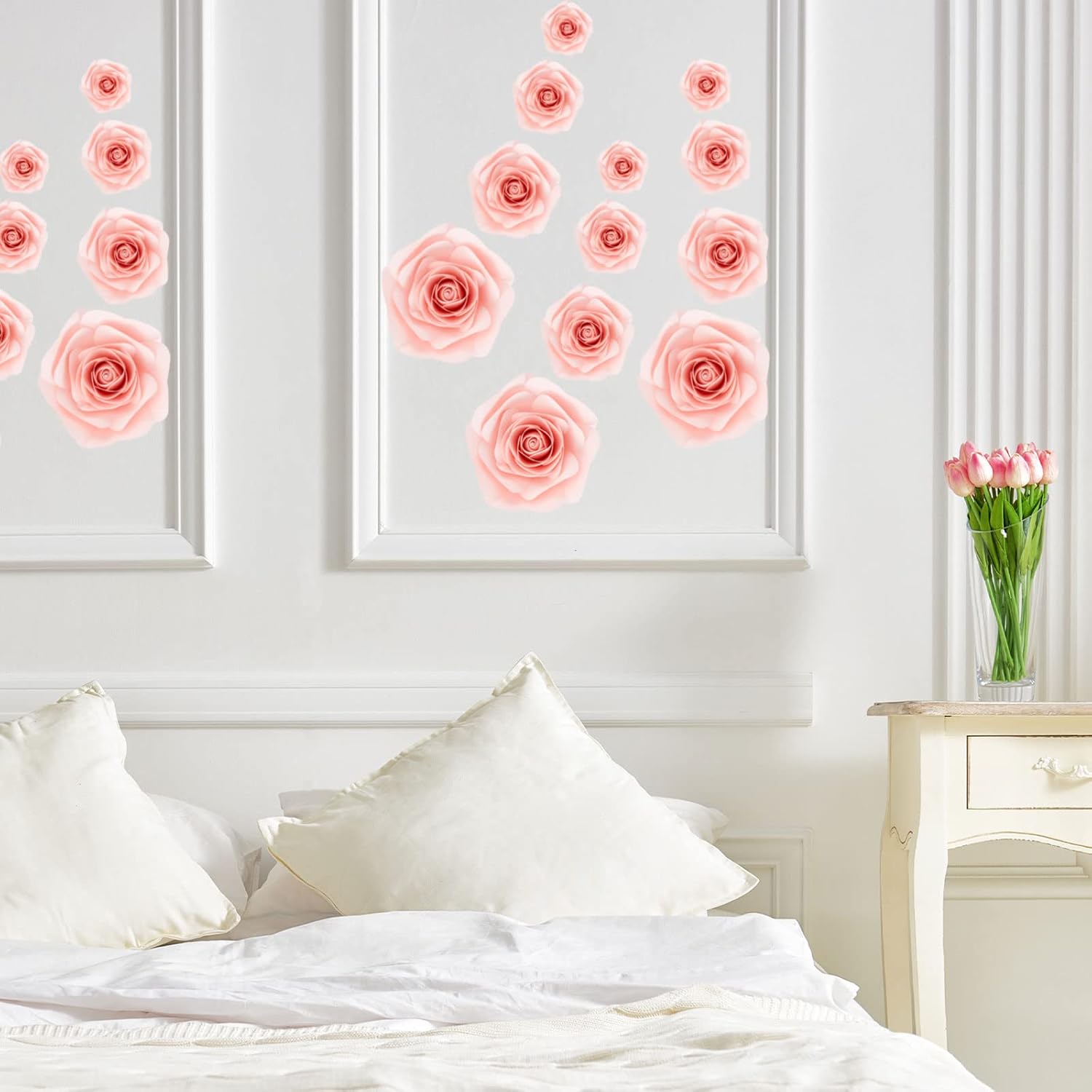 28 Pcs Paper Flowers Template Kit DIY Paper Flower Decorations for Wall Rose Peony Daisy Daffodil Template Kit for Wedding Birthday Baby Shower Photography Backdrop - Image 6