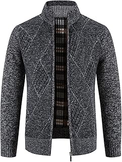 Sponsored You’re seeing this ad based on the product’s relevance to your search query.Learn more about this advertisement Btmpmcs Men's Cardigan with Stand-Up Collar Chunky Knitwear Classic Pullover Fleece Lined Warm Winter Jacket Leisure Long Sleeve Sweat Jacket Transition Jacket Leisure Jacket