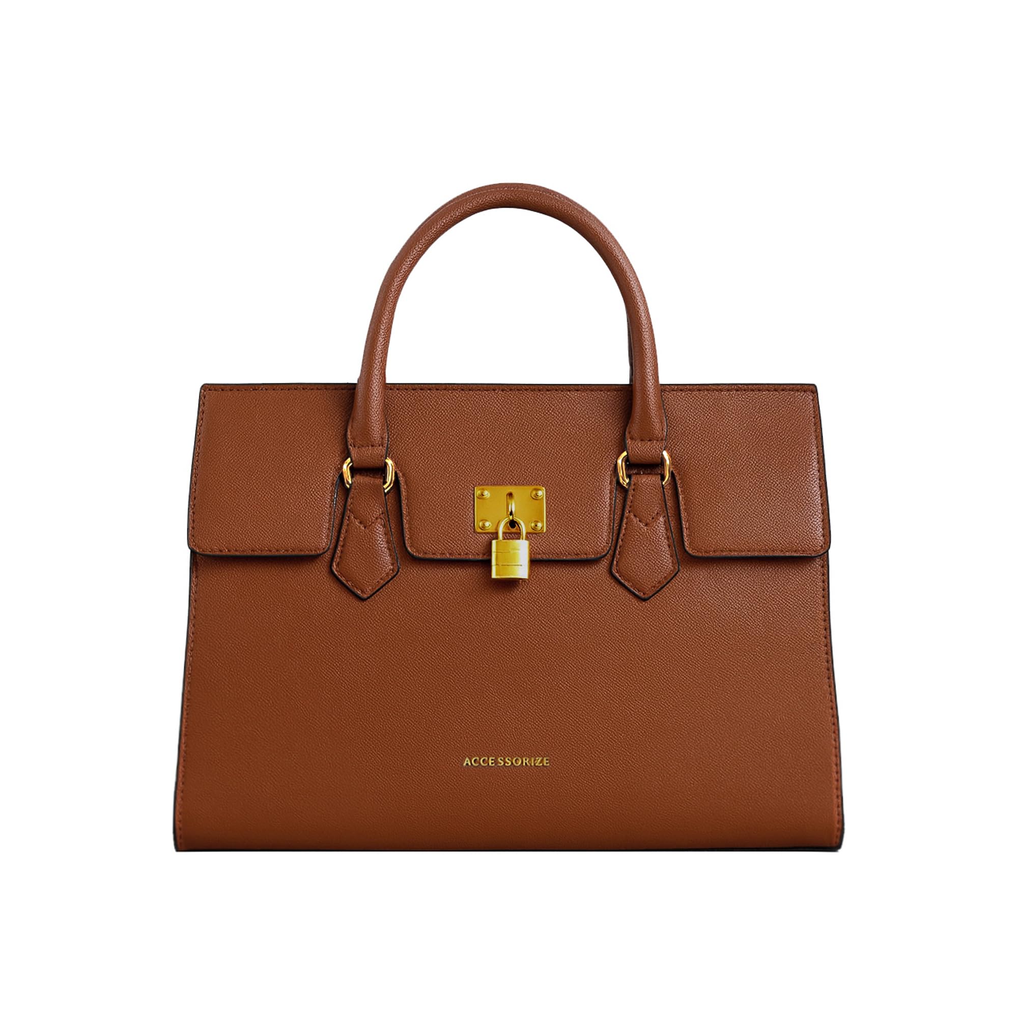 accessorize London Women’s Brown Empress Handheld Structured Top Handle | Premium Handbag-picture-28