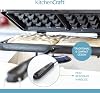 KitchenCraft Waffle Iron with Non Stick Coating, Waffle Iron Stove Top, Simple and Convenient, Black