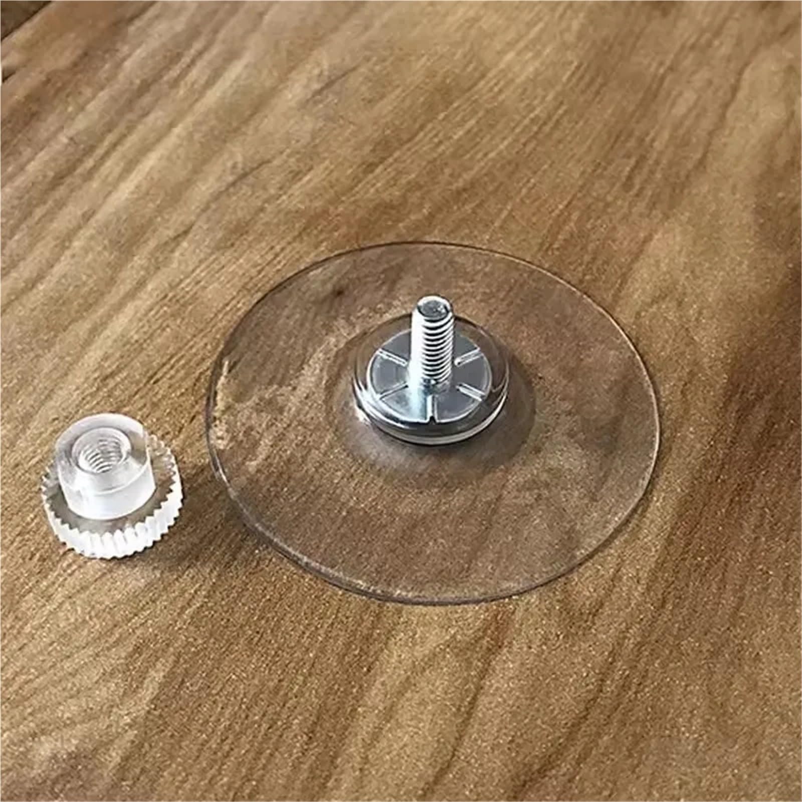 40 ganchos de ventosa PVC transparente con tornillos