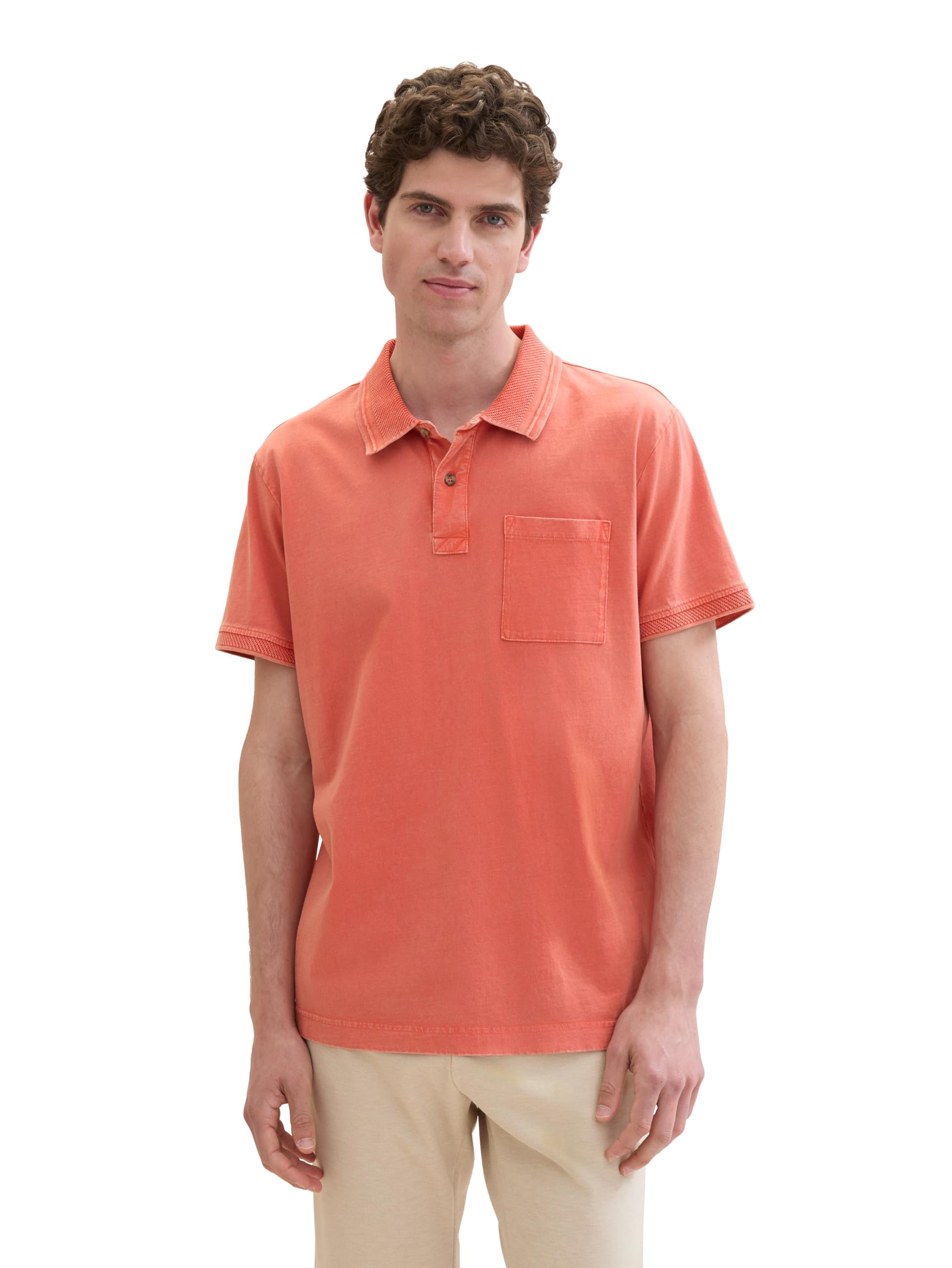 TOM TAILOR Men's Polo Shirt, 26202 Flamingo Flower, XXL