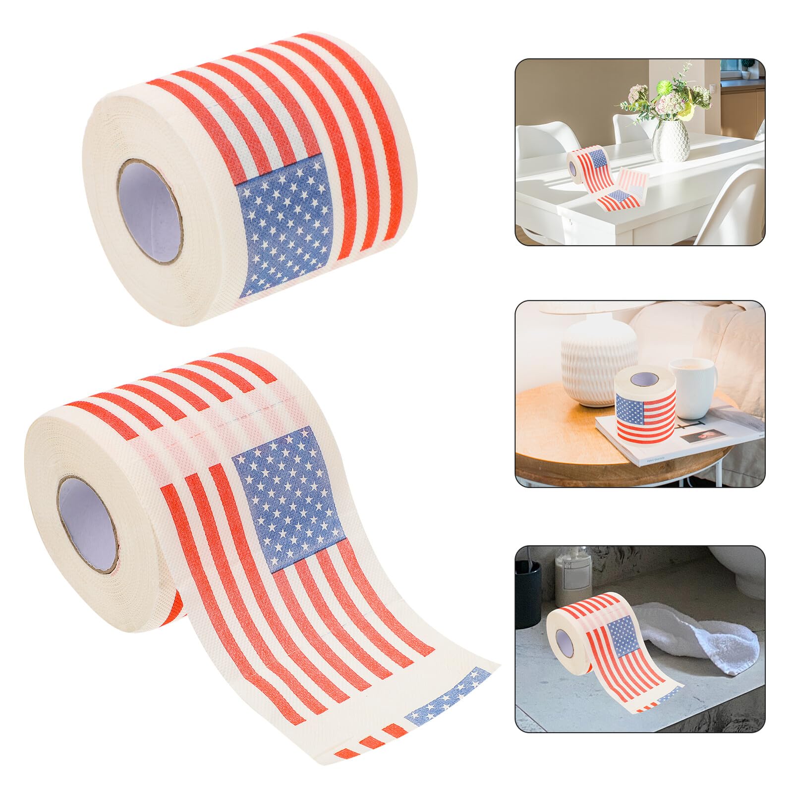 VALICLUD 2rouleaux Papier Toilette Rouleau Imprimé Serviettes De Toilette pour Salle De Bain Papier Souple