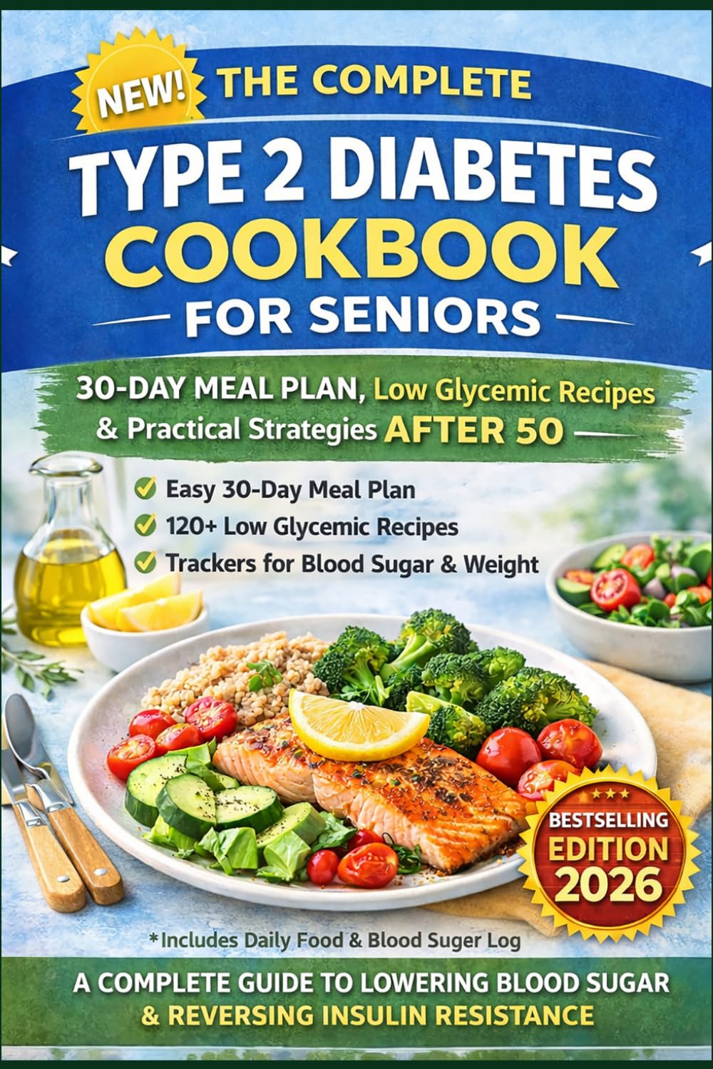 The Complete Type 2 Diabetes Cookbook for Seniors After 50: Includes 120 Low-Glycemic Recipes | 30-Day Meal Plan | Printable Blood Sugar Trackers | ... Strategies (The Metabolic Reset Series)