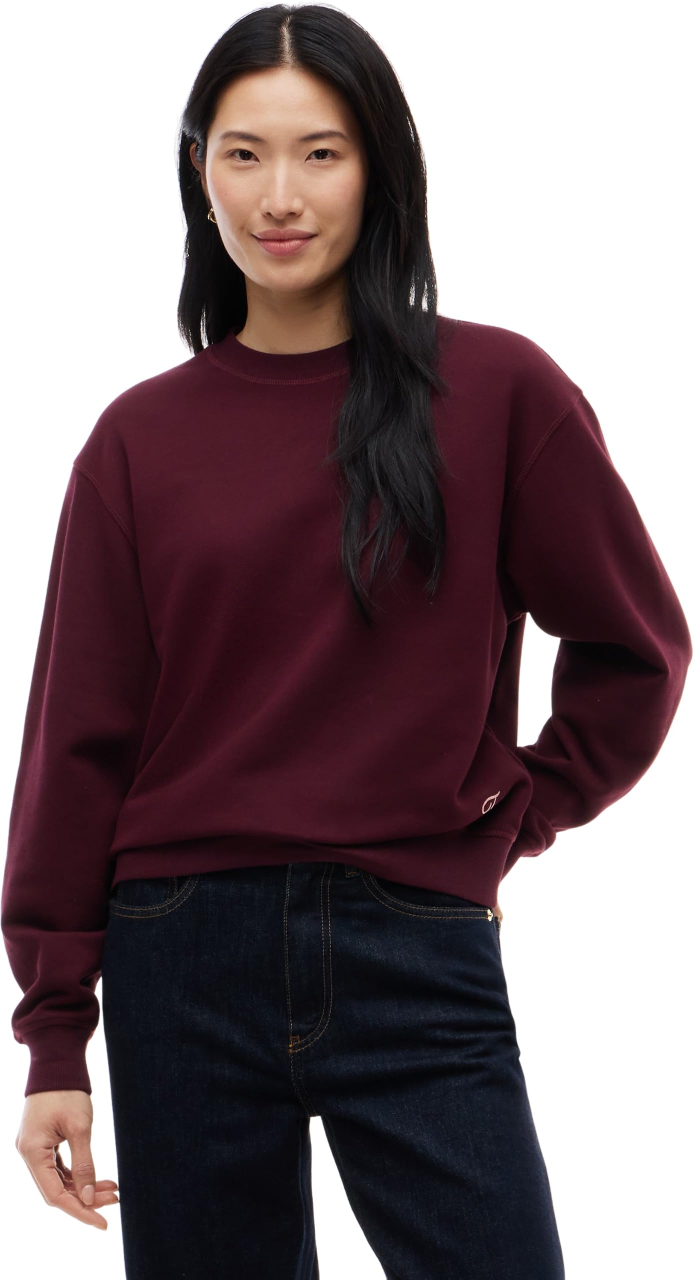 Tommy Hilfiger Women's Script Terry Mdrn C-nk Swtshirt Ww0ww52355 Pullover Sweatshirt (pack of 1)