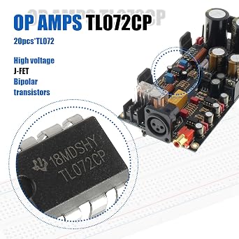 BOJACK TL072 072 Low Noise JFET Dual DIP8 Delay Op Amps Operational Amplifiers IC Chip (Pack of 20)