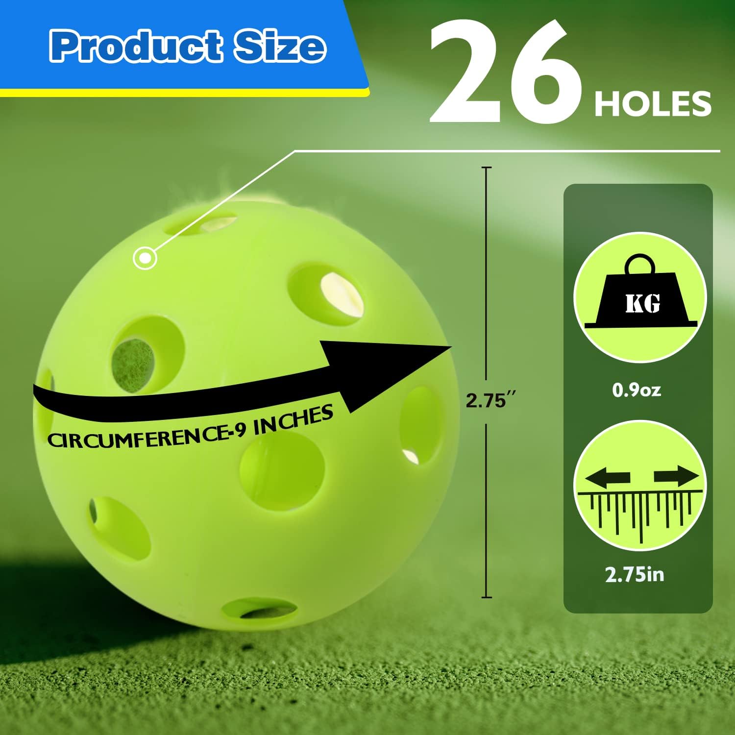 GSE 12-Pack Plastic Practice Baseballs, Training Baseballs for All Skill Levels. Limited Flight Hollow Airflow Softballs for Indoor/Outdoor Pitching, Batting, Throwing, and Catching Practice(12-Pack)