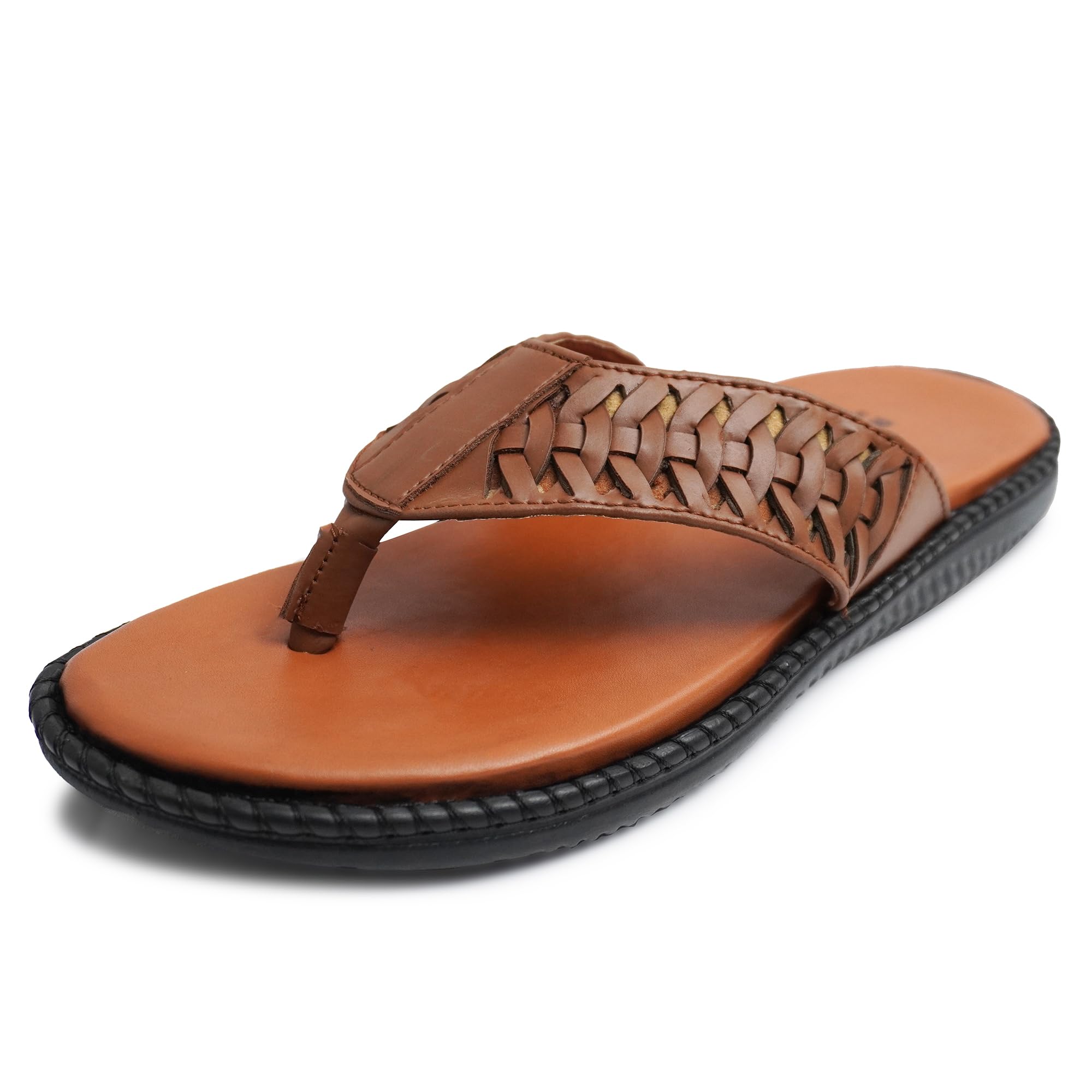 Runrave Semi Kolhapuri Katar Slipper For Men - TAN - UK9 (B0D8B18Y17) Amazon Price History, Amazon Price Tracker