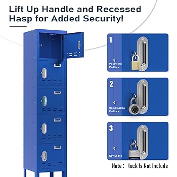 Amazon.com: SAPITAL Metal Locker with 5 Doors, 66