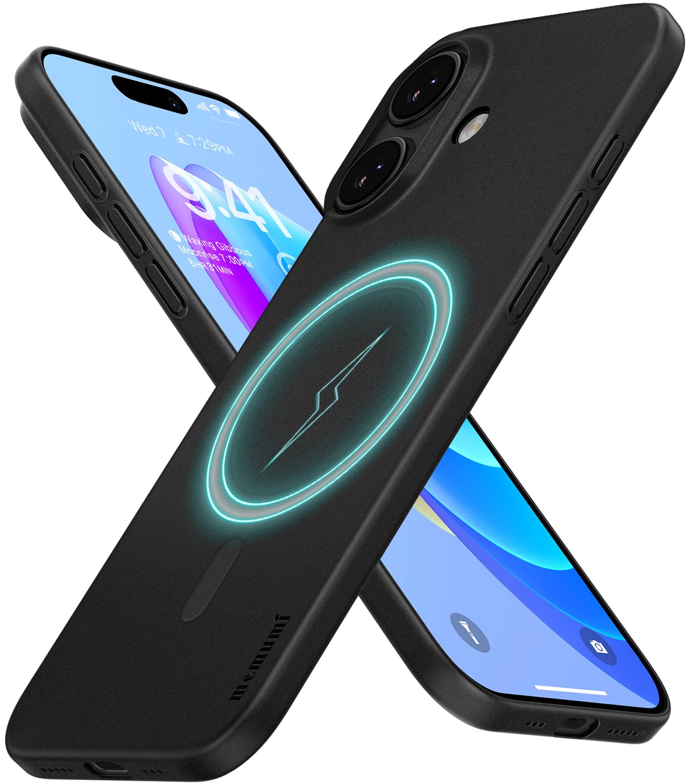 「memumi」0.3㎜極薄・マグネット内蔵 iPhone 17用のケース マット質感 オリジナル設計 指紋防止 傷付き防止 ワイアレス充電対応 人気ケース·カバー