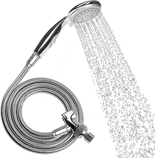 Handheld Shower Head Long Hose High Pressure Chrome Bathroom Faucet kit ...