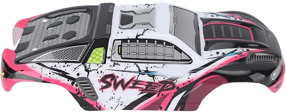 RC Car Body Shell for SCY 16101PRO, 1/16 Remote Control Car Body Shell Frame, High Impact Resistance PVC Material with Fashionable Print, Replacement Shell for RC Car Toy Accessori (Rose Red)