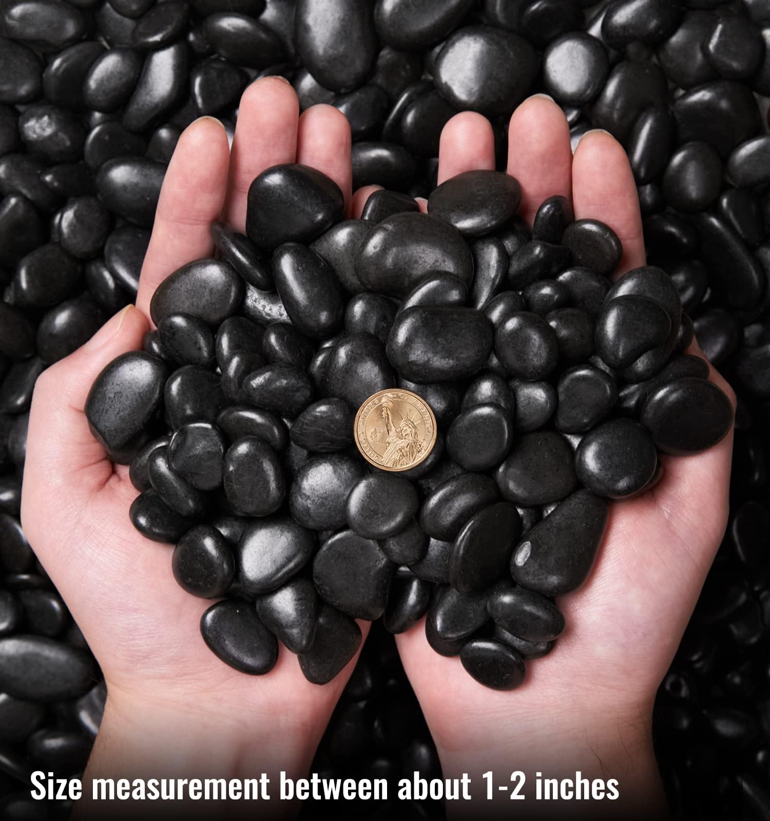 Snapklik.com : 10 Pound River Rocks, 1-2 Inches Polished Pebbles For ...