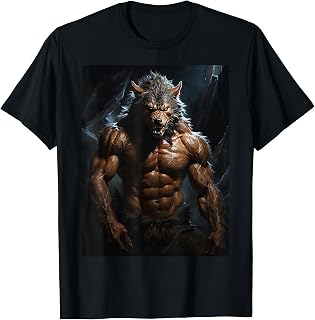 Werewolf Ripping Shirt Revealing Rippling Muscles T-Shirt