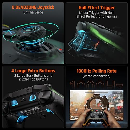 Miniatura 6 de BIGBIG WON Wireless Switch Controllers, Bluetooth Wired PC Game Controller for Nintendo Switch, PC Windows, Android, IOS, Rainbow 2 Pro Controller