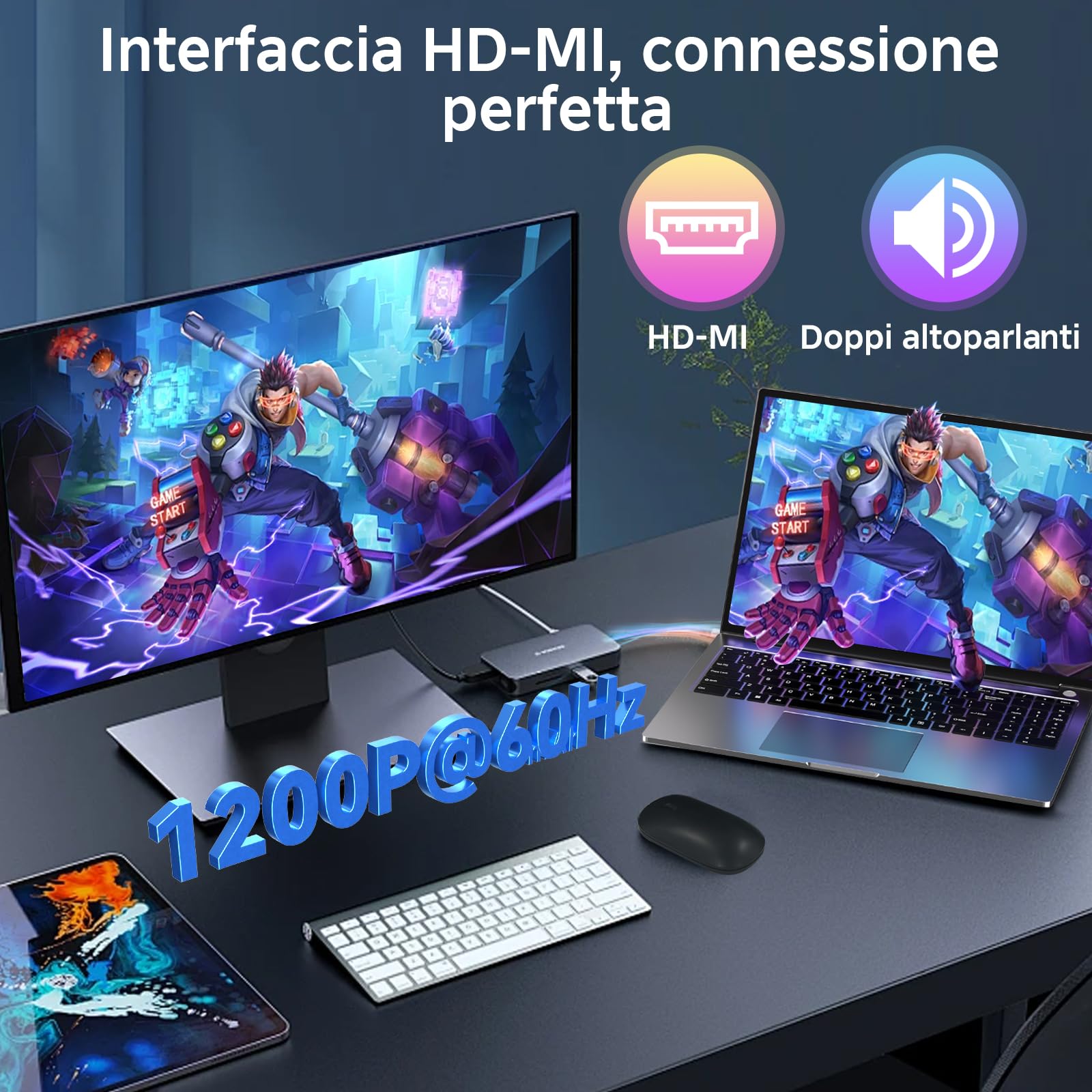 bvate PC Portatile Gaming 16" Core i3 16GB RAM SSD Espandibile Argento Grigio | Schermo IPS 1920×1200 FHD+, CPU fino a 3,2GHz, 5G WiFi, Mouse e adesivi tastiera italiana inclusi