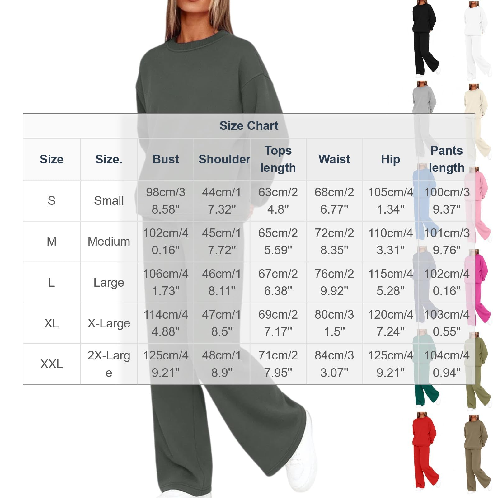 Completo Casual Donna Felpa e Pantaloni Tuta Coordinato Sportivo Tracksuit