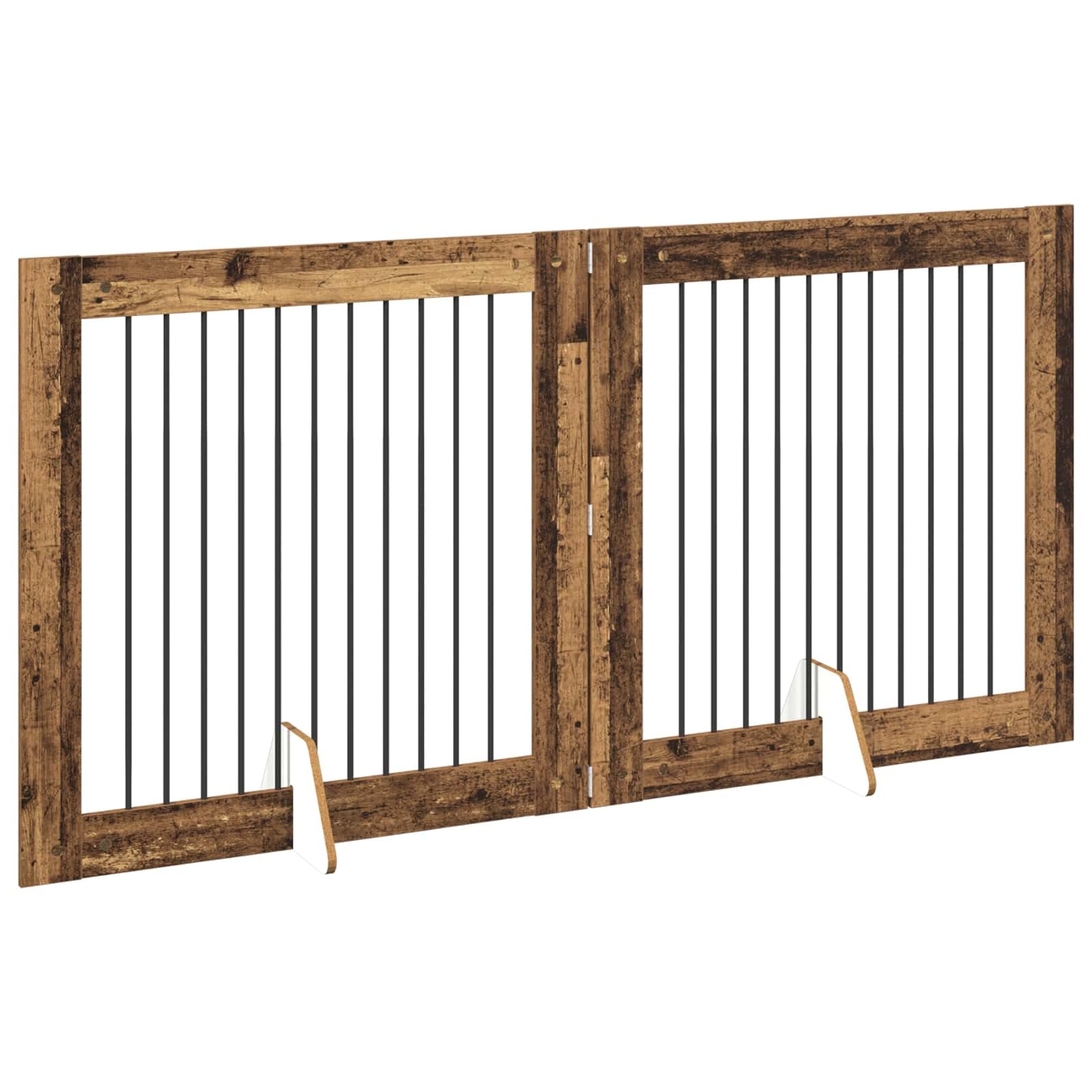 Perrera plegable para perros con soporte de madera reciclada de 200,5 cm para uso en interiores y exteriores, resistente a la intemperie, portátil y ahorra espacio para mascotas