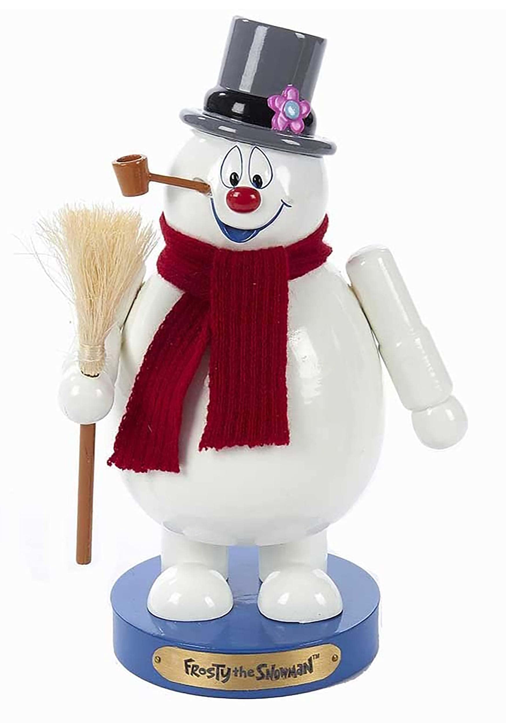 Kurt Adler Wooden Frosty The Snowman Nutcracker, 10"