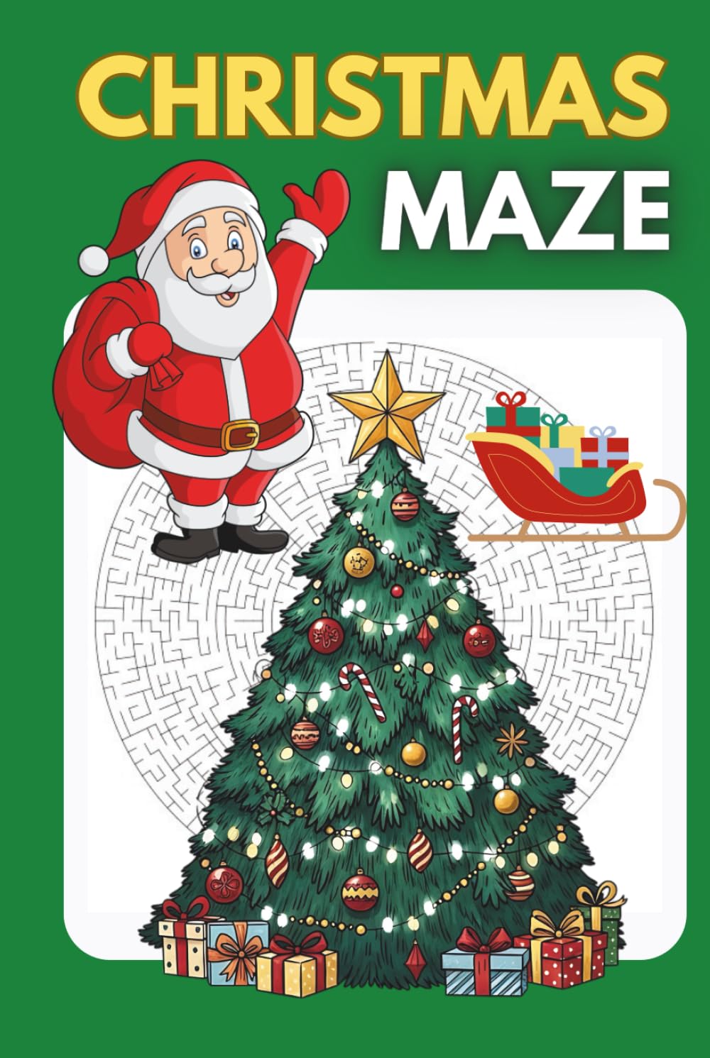 Christmas Maze .. A Relaxing Puzzle Book for Holidays, Vacations & Leisure Time: 50 Relaxing Mazes for Seniors | Circular & Hexagonal Puzzles with Increasing Difficulty | 6×9 in Activity Book