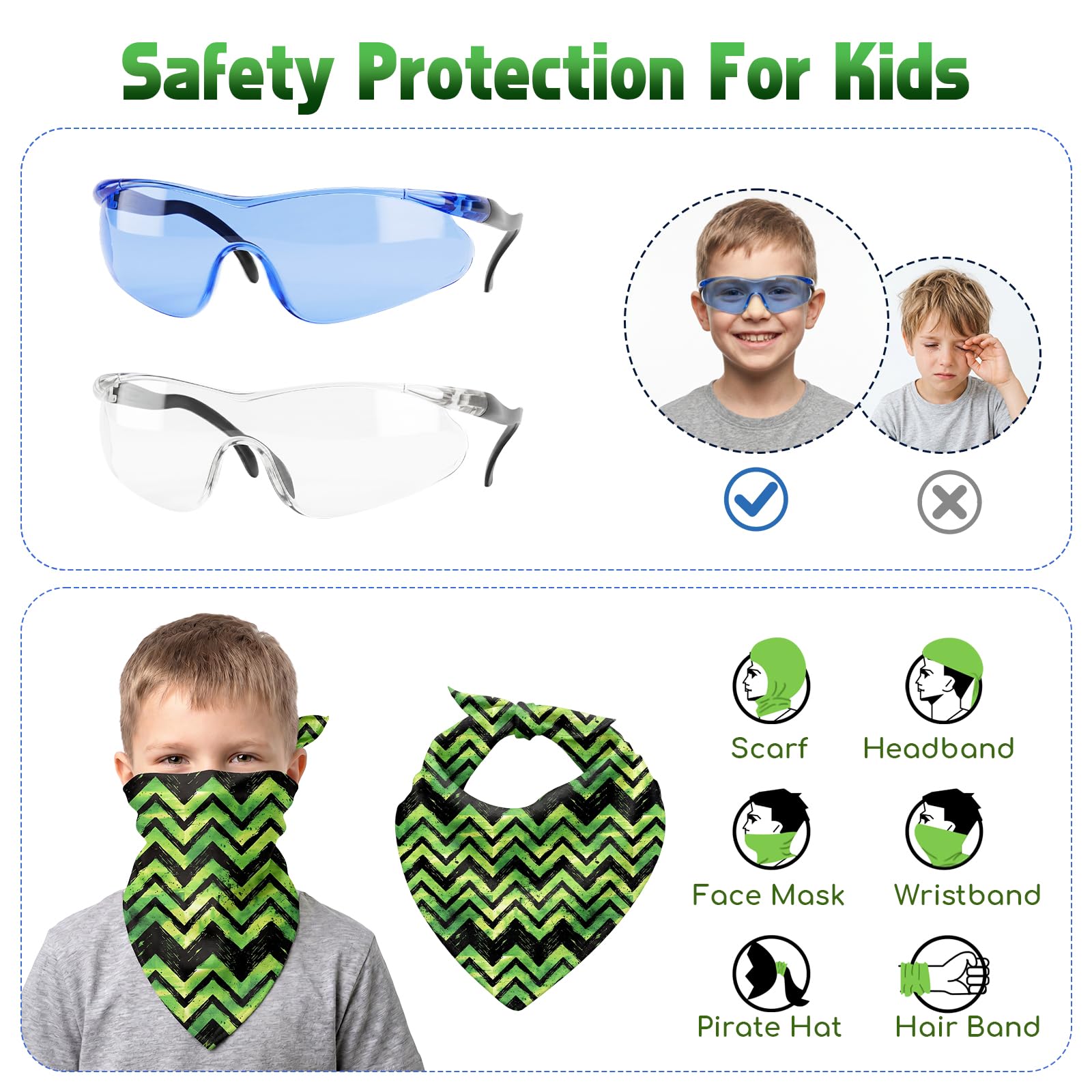 Lehoo Castle Chaleco Táctico Niños para Nerf N-Strike Elite Series, con 60 Recambio Bullet Soft Dardos, Gafas, Mascarilla Táctica, Regalos Navidad para Niños (Azul + Verde)
