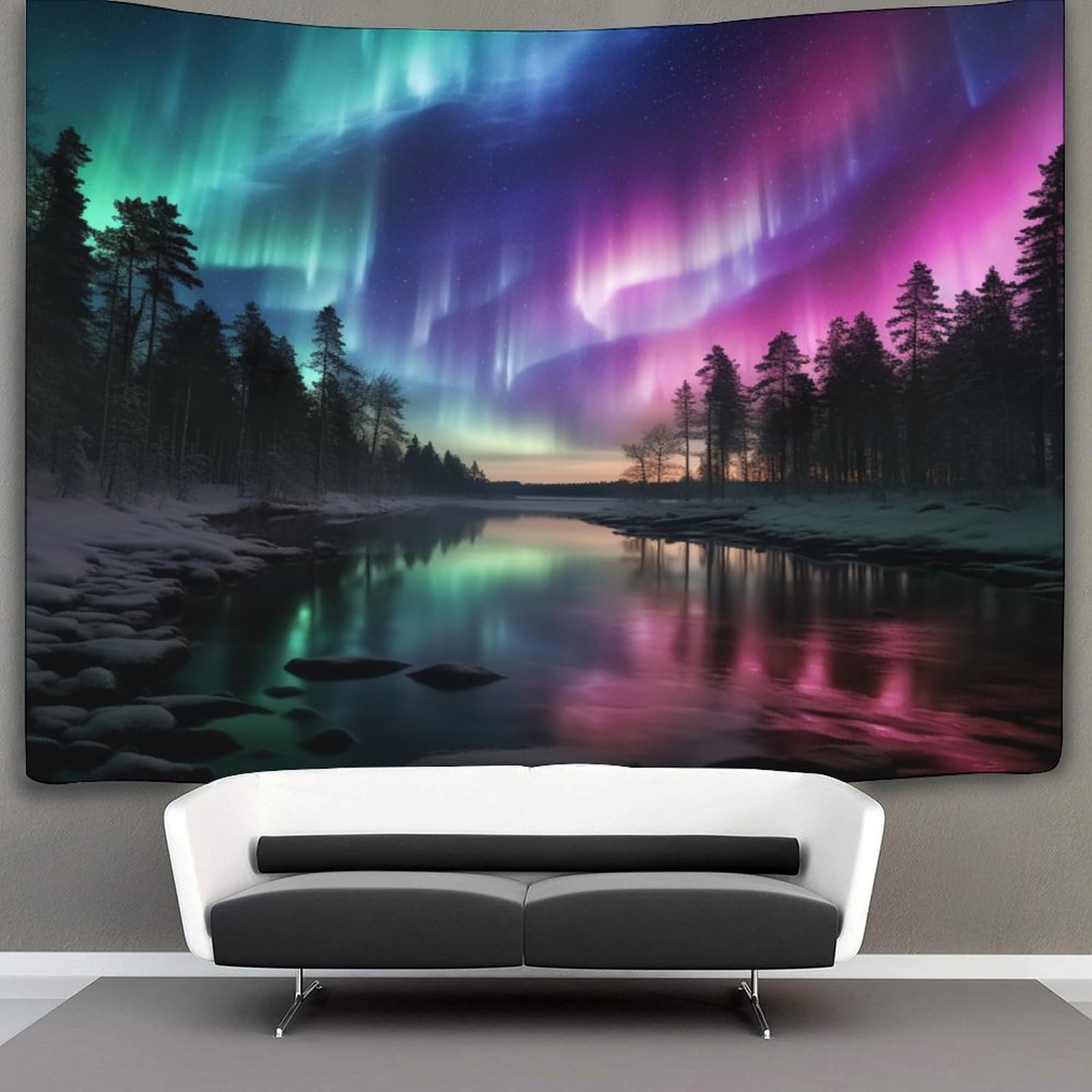 VFKLZCNYR 3D Aurora Print Wall Blanket Home Decoration Bedding Poster Wall Art Tapestry Tapestry Wall Hanging Soft Polyester for Bedroom Living Room, Dorm & Room Decor 130cmx150cm