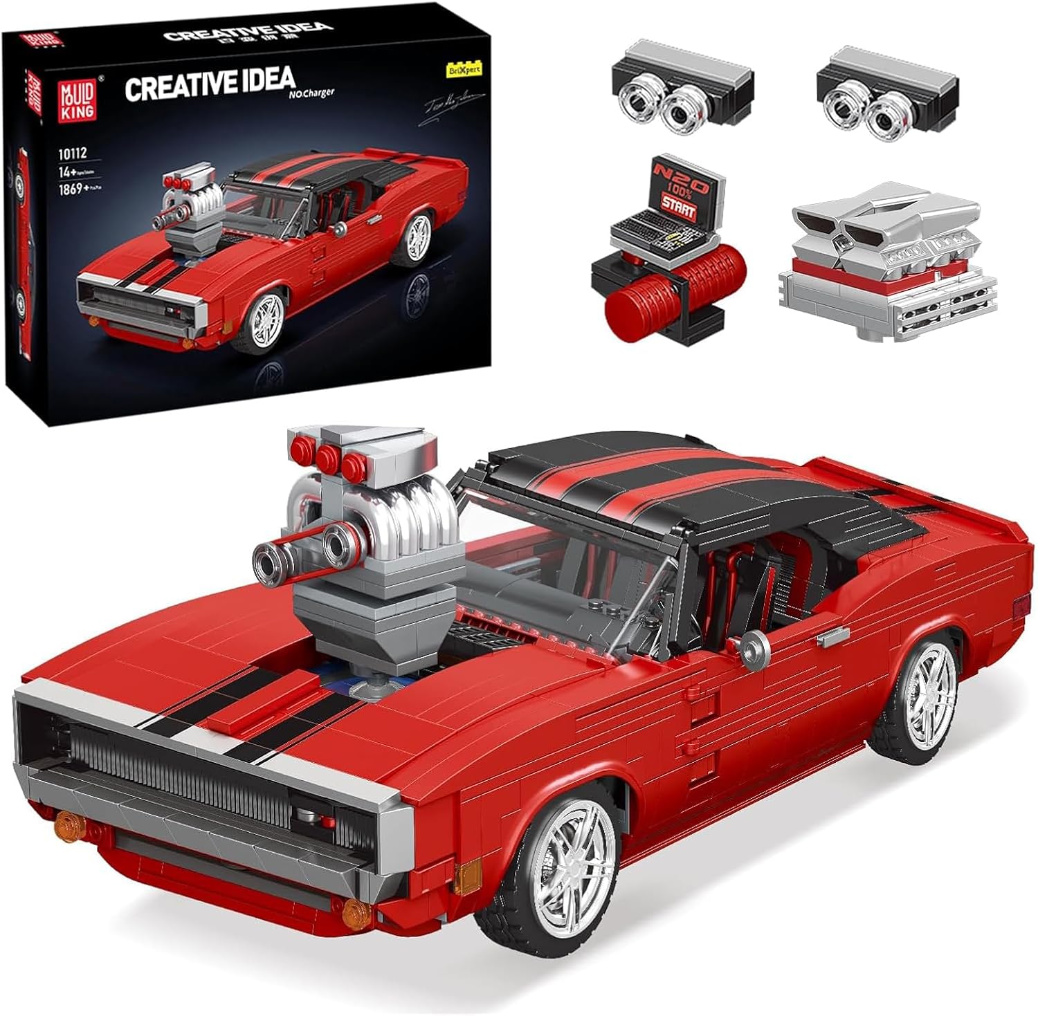 Amazon.com: Mould King 10112 Sports Car Building Block Kits, MOC ...