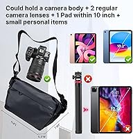 Vista 5 de ULANZI Bolsa de Hombro Versátil para Cámara, Bolsa de Mensajero para Fotografía y Viaje, Bolsa de Accesorios Portátil, Elegante Bolsa de Cruz