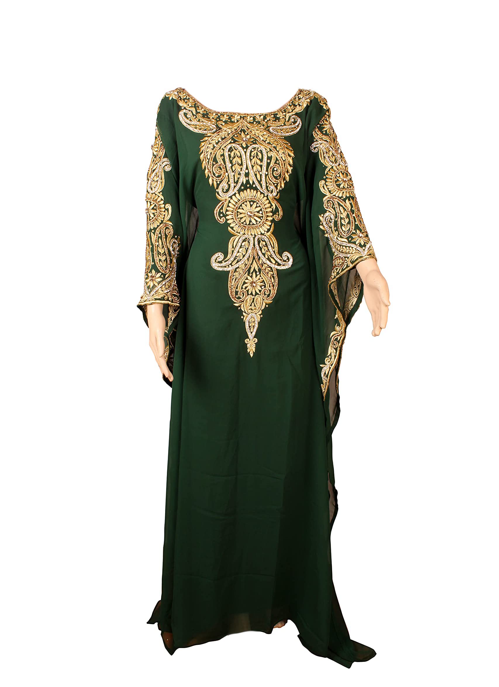 Kaftan For Women's Long Maxi Muslim Kaftaan Gown Moroccan Farasha Dubai Designer Wear Long Sleeve Dress By AFREEN CREATION