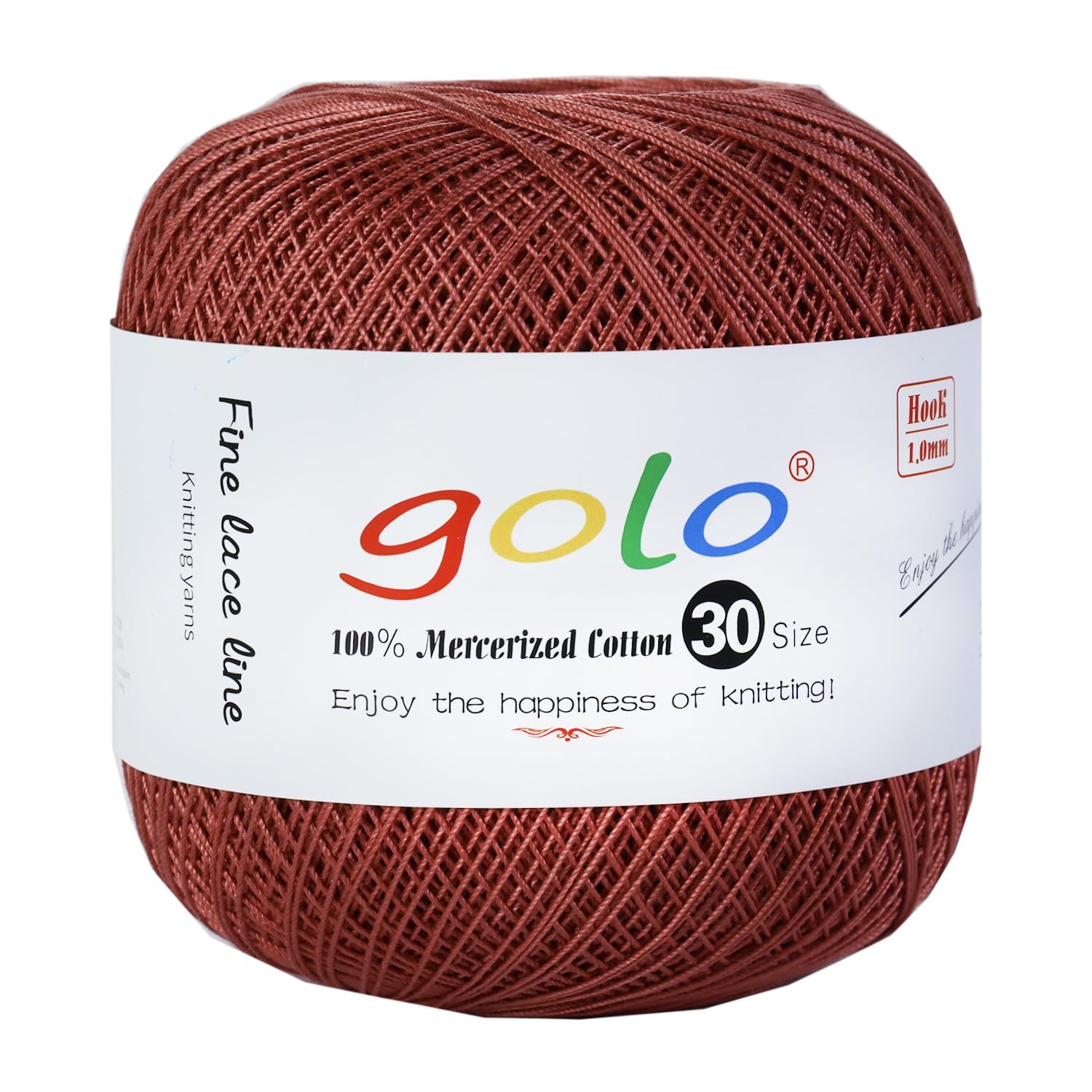 golo Crochet Thread Size 30 Yarn for Hand Kniting Yarn for Tatting Black Brown 239