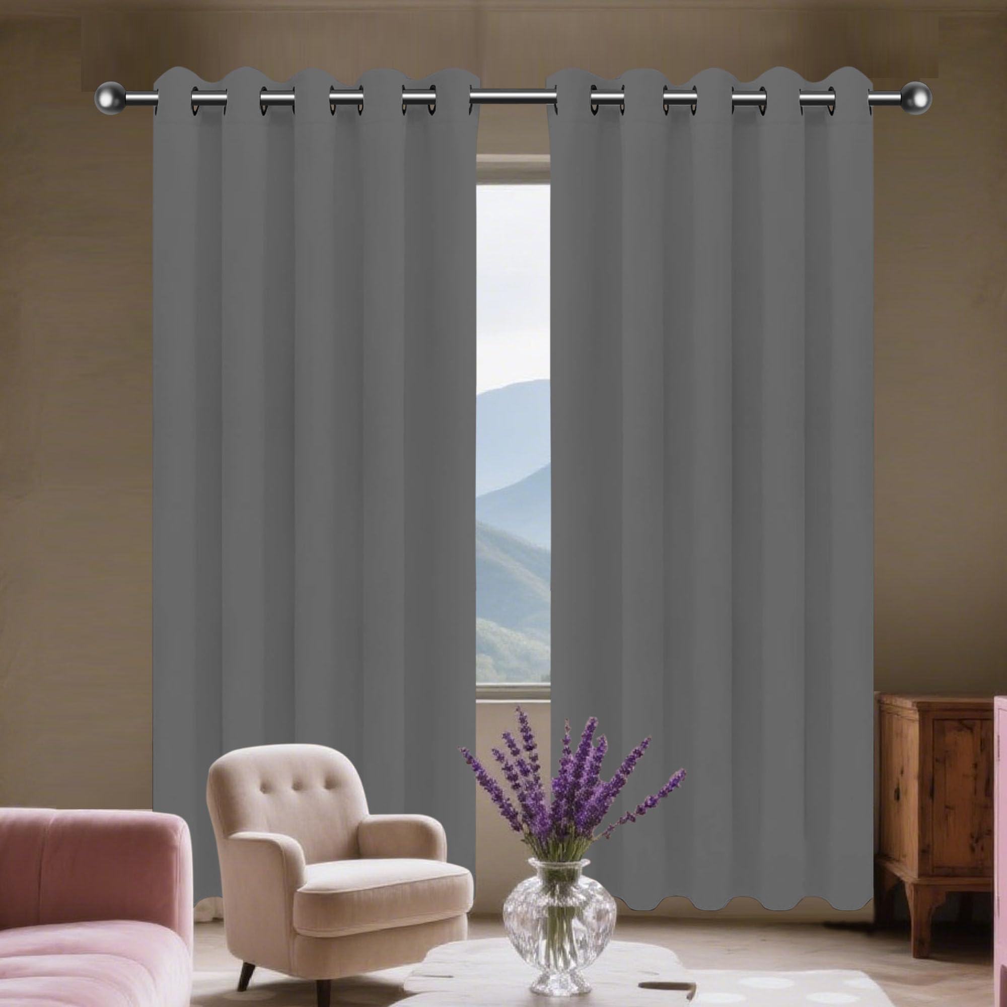 Rideau occultant isolant anti froid et chaleur pour un confort thermique parfait dans le salon