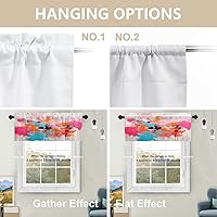 Vista 201 de Cenefas de cocina modernas con patrón de cobre marrón dorado para ventanas, cenefas opacas abstractas de marcas de arañazos y cortinas opacas