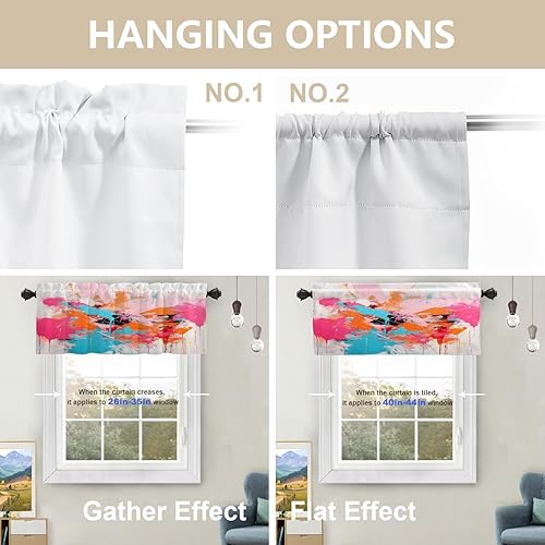 Miniatura 201 de Cenefas de cocina modernas con patrón de cobre marrón dorado para ventanas, cenefas opacas abstractas de marcas de arañazos y cortinas opacas