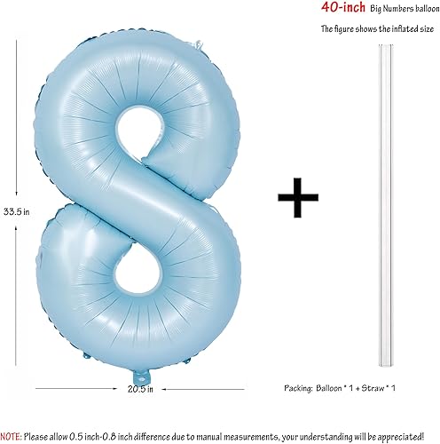 Vista 188 de 40" Macaron purple Number Balloons Helium Foil Mylar Balloon Birthday Party banquet Decoration 9