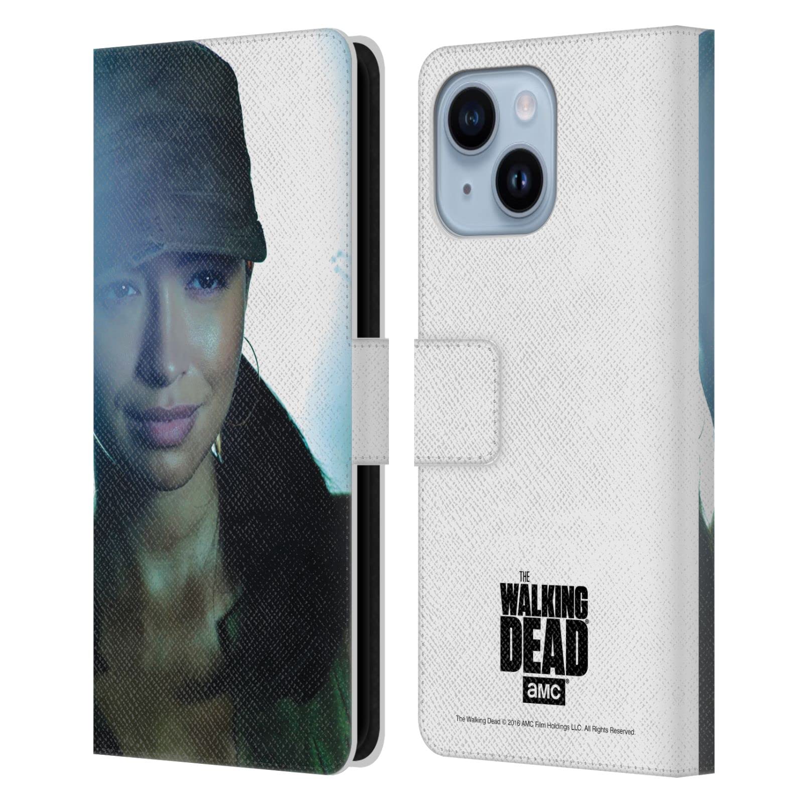 Coque iPhone 14 Plus Walking Dead Rosita Étui Portefeuille Antichoc - 7