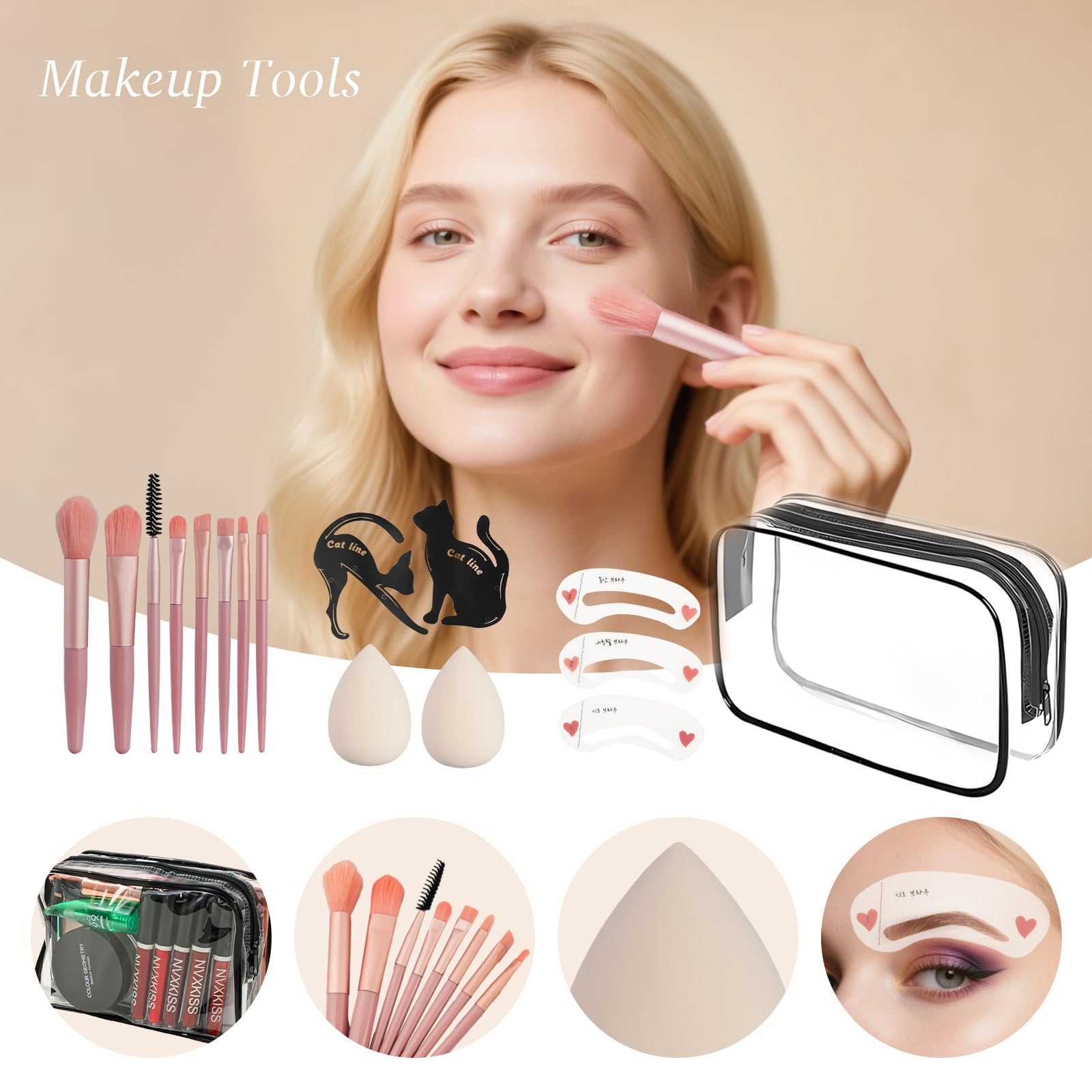 Makeup Kit for Women, Portable All-in-One Beauty Set
