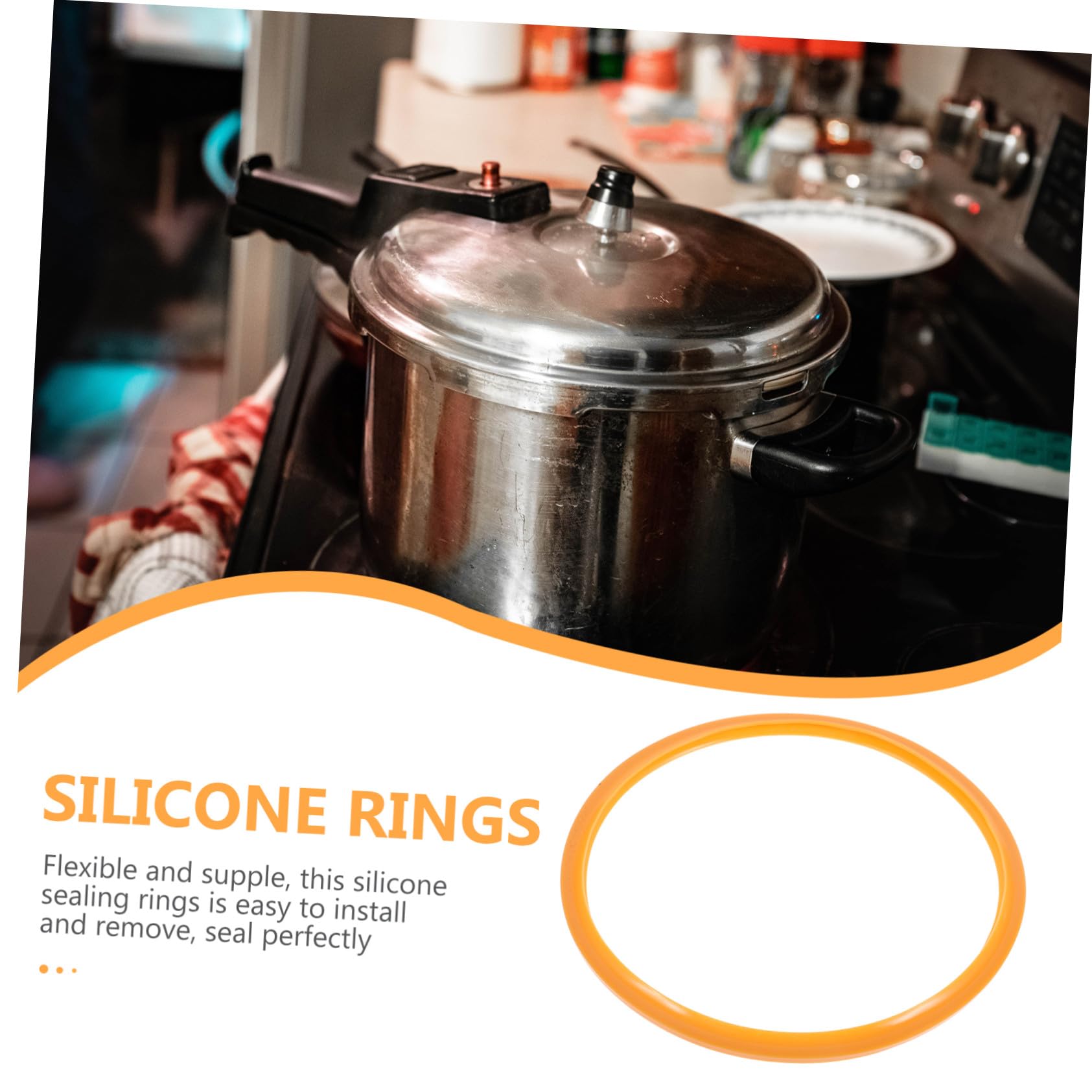 Silikon dichtungsring für Schnellkochtopf Innendurchmesser Hitzebeständig Flexibel Passend für Druckkochtöpfe Installieren Langlebiger Ersatz für Küchenzubehör