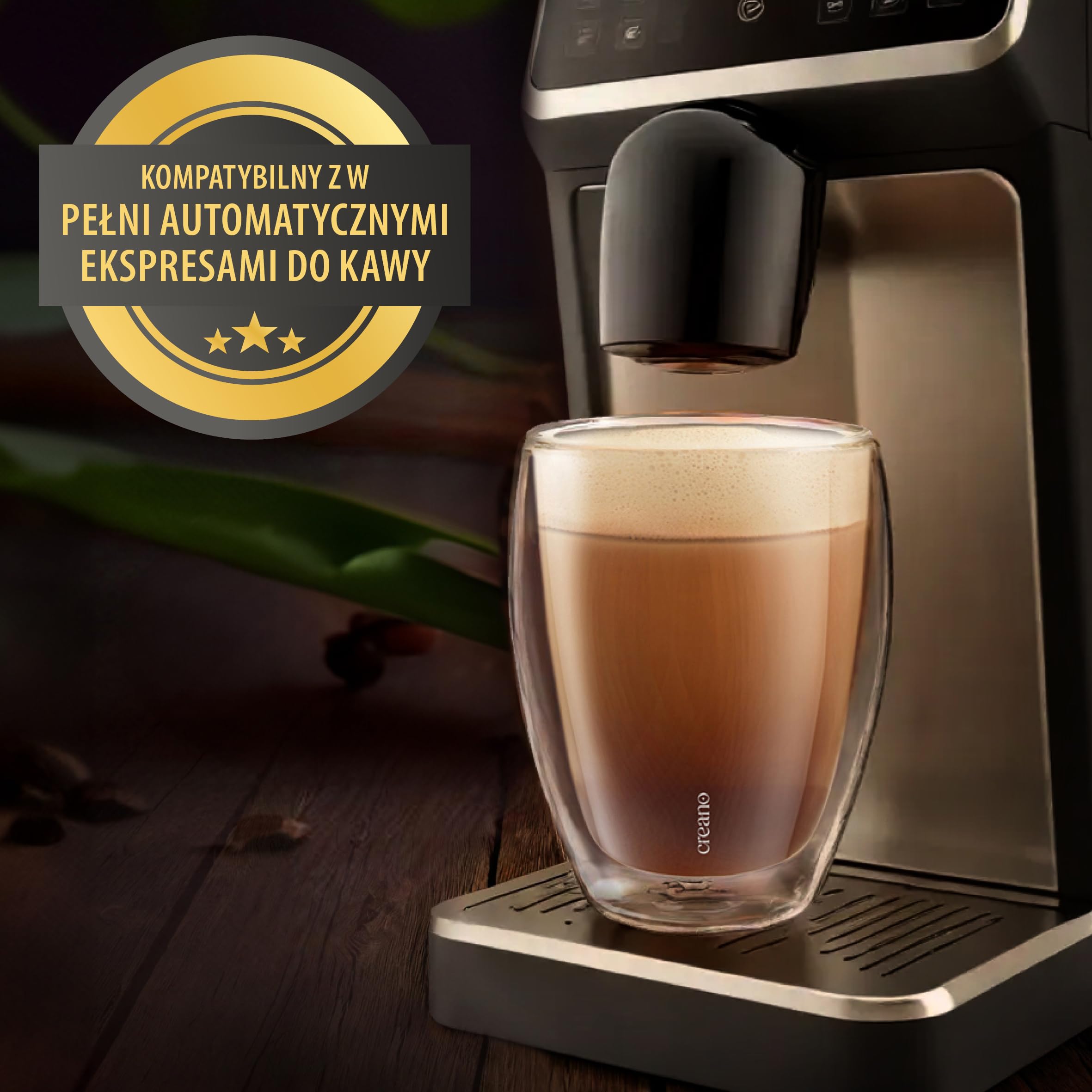 Creano PREMIUM Szklanki Dwuścienne 400 ml – Zestaw 6 szt. – ŚWIATOWA NOWOŚĆ | W 100% przystosowane do mycia w zmywarce dzięki uszczelnieniu GastroSeal – jakość dla gastronomii – szkło dwuścienne