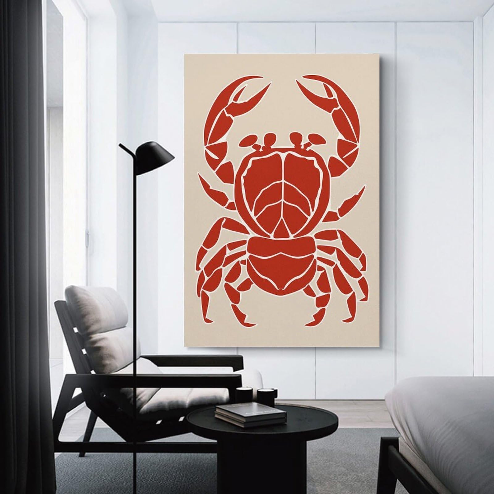 Junmoney Decorative Canvas Print Red Lobster, 08x12inch(20x30cm), for Entrance Spaces, Stair Walls Or Halls, A Neat Decor Update for Hallways