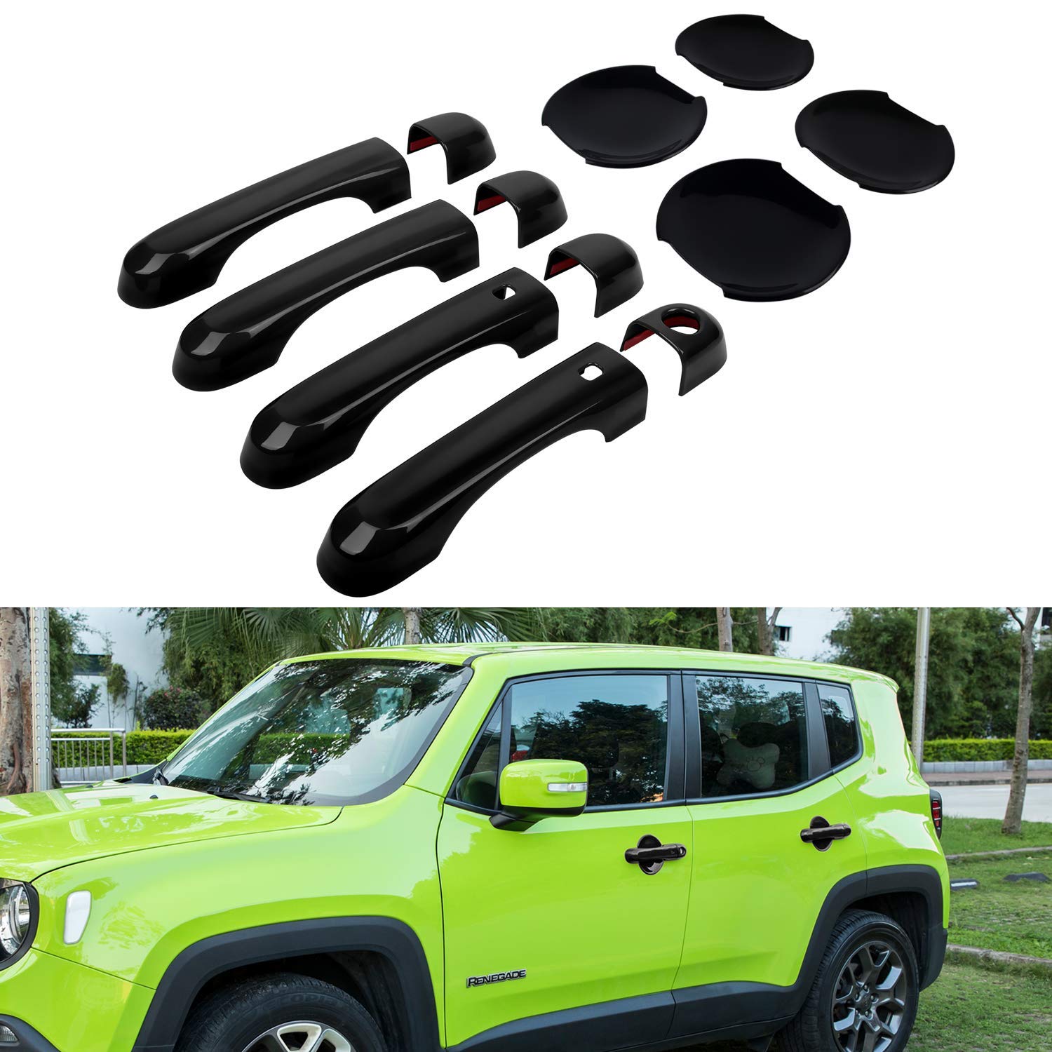 Cubierta de tirador de puerta para Jeep Renegade que protege contra arañazos en manetas y tazas