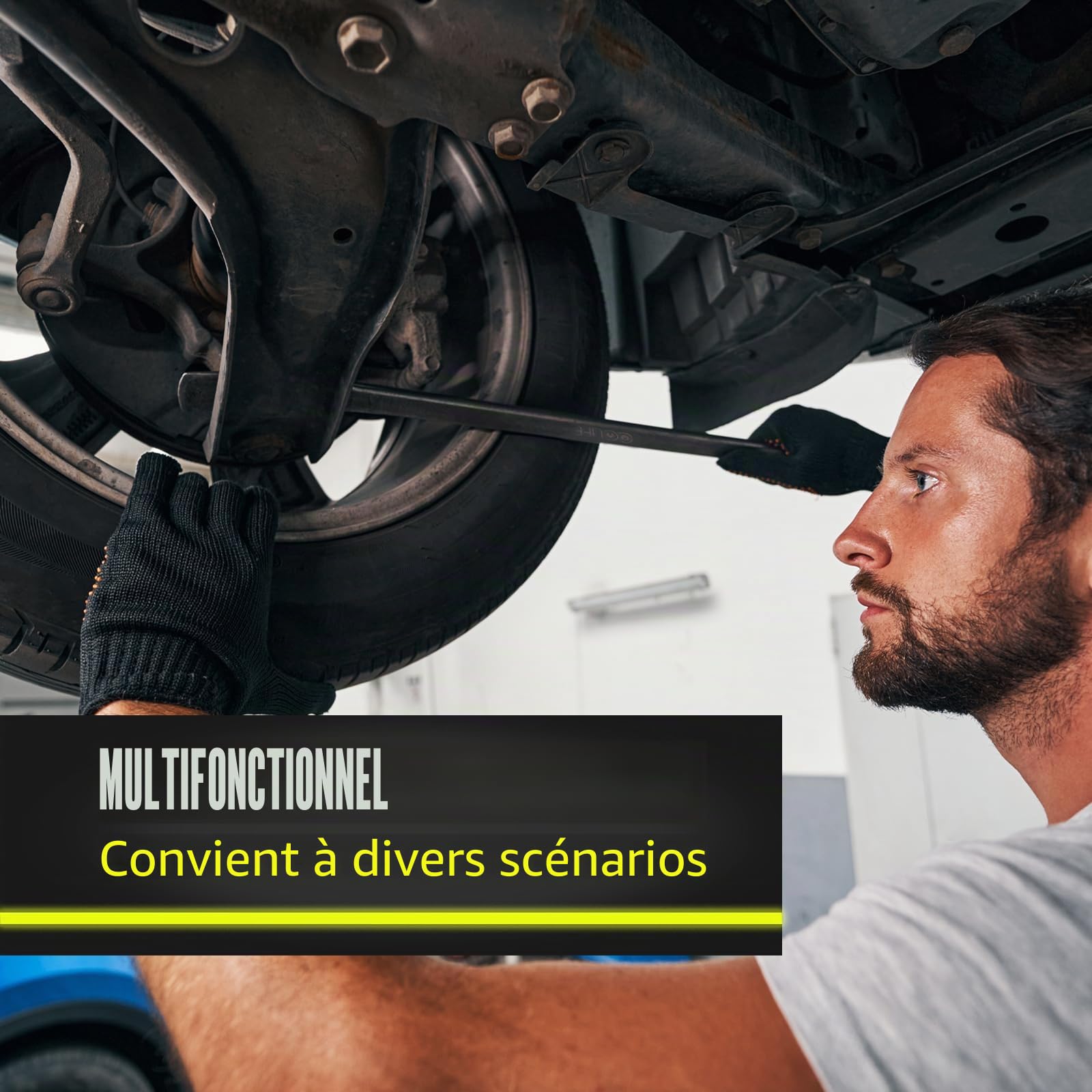 CCLIFE Levier à ongles en acier spécial, fer à ongles, barre droite, effet de levier optimal, résistant à la flexion