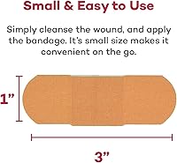 Vista 5 de Dealmed Sterile Flexible Fabric Adhesive Bandages – 1x3 Inch – 100/Box - Breathable First Aid Strip Pack - Soft Stretch Wound Patch for Medical