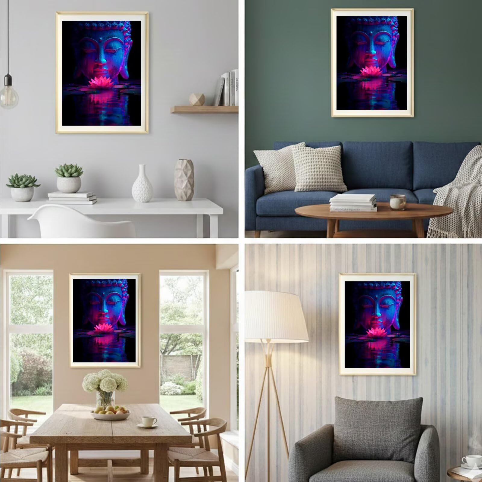 Dipingere con i Numeri Adulti Orchidea, Kit di Pittura a Olio su Tela DIY con Pennelli Pittura a Pigmento Acrilico, Paint by Numbers Religione Disegno, Regalo Creativo 70x100cm (Senza Cornice)-#859k