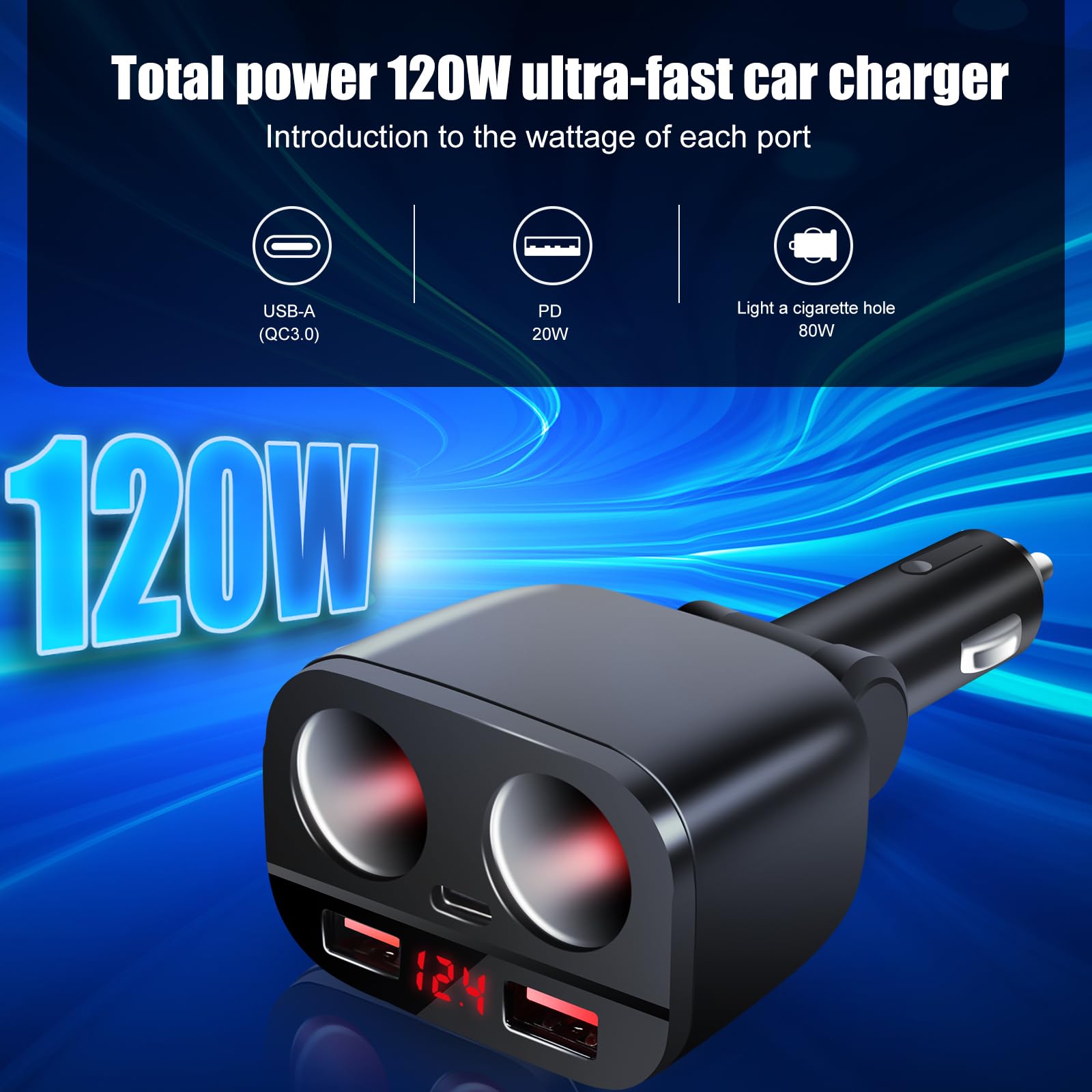 Chargeur Voiture Double USB Codi A01043 – Universel – Noir
