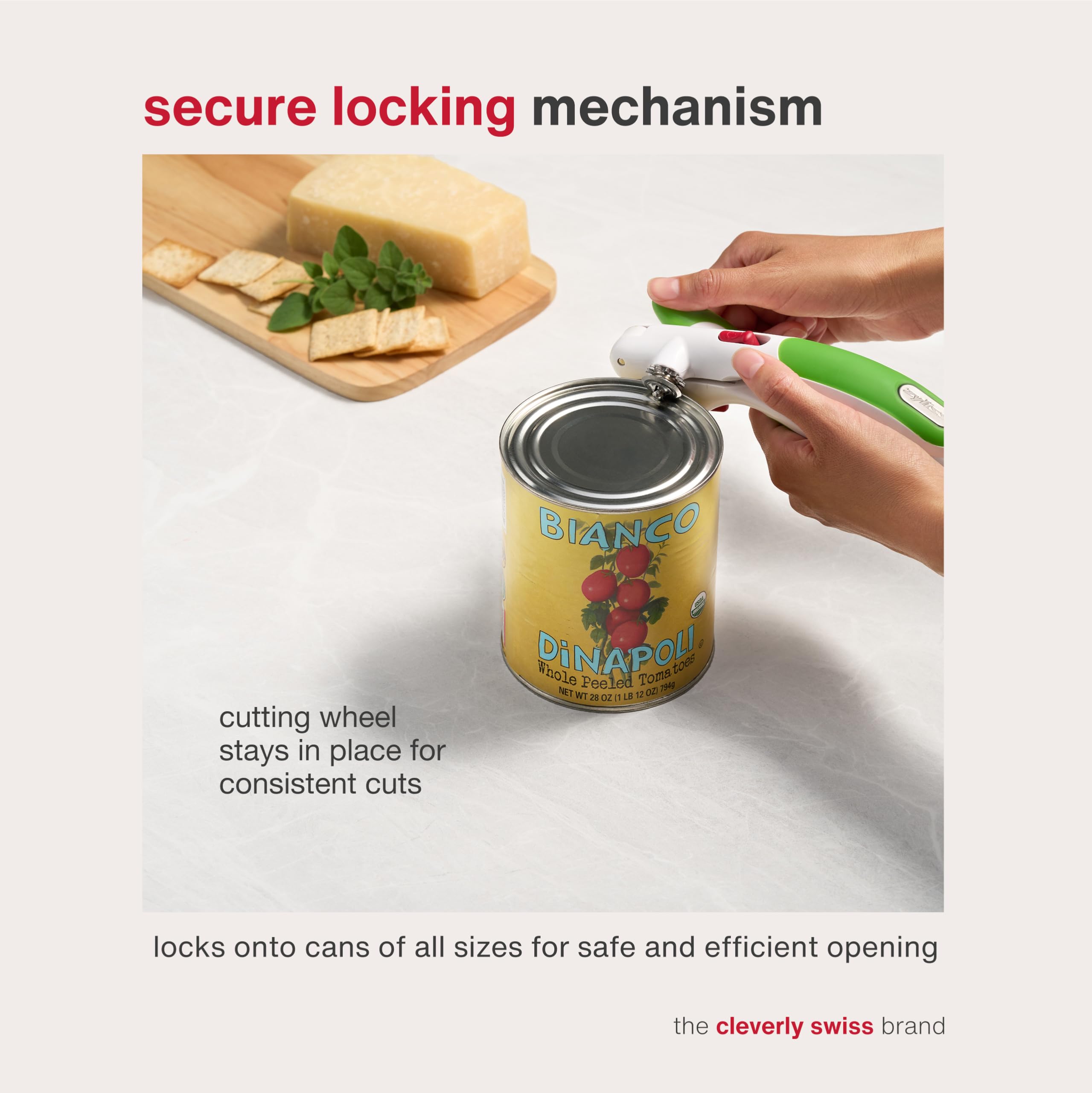 Zyliss Abridor de latas Lock N' Lift - Abridor de latas manual com