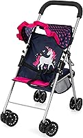 Vista 1 de Bayer Cochecito de muñeca de 18 pulgadas con diseño plegable, unicornio, juguete de simulación